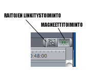 5 Äänieditointi aikajanalla (timeline) Aikajanalla työskentelyä helpottavia tekijöitä ovat - aaltomuoto näkyville äänileikkeisiin alt +