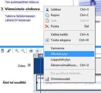 6) Äänet Kuva 28. Aloitamme tavallaan alusta. Kokoelmiin on tässä kuvassa tuotu äsken tallennettu, muokattu kuvamateriaali, Oranssi lehmä.