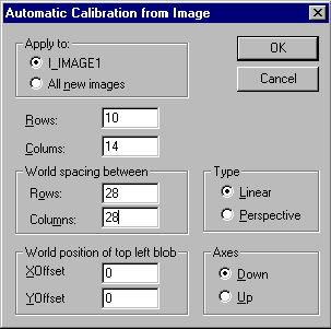 Valitse Options Calibration New from Grid Syötä avautuvan dialogin syöttökenttiin arvot kuvan (Kuva 9) mukaisesti ja paina OK Valitse Options Calibration Save ja tallenna tiedosto haluamallasi