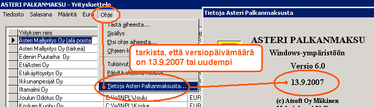 PÄIVITYKSEN ASENTAMINEN Laita cd asemaan. Jos alkutaulu ei käynnisty, suorita Cd-levyltä d:\asenna.exe.