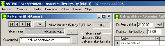 Muodosta uudelleen painikkeen avulla saat tuotua TyEL-nimet uudelleen palkansaajakortistosta, esim. vaihdettua sukunimen ensin, jos olikin tullut vahingossa etunimi ensin.