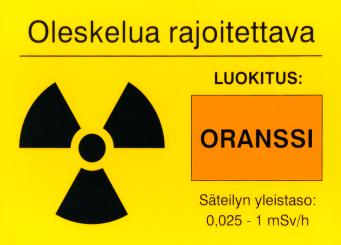 =vuosikeskiarvo 20 msv. Minään yksittäisenä vuonna 50 msv ei saa ylittyä.