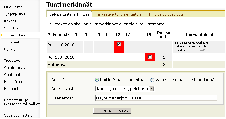 5 Yleisimmät toiminnot Kirjautumisen jälkeen avautuu sivu, jota kutsutaan etusivuksi.