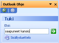 7.4.3.5 Viestin sulkeminen Viestin voi sulkea 1. Viesti-ikkunan Tiedosto - Sulje -komennolla 2. Viesti -ikkunan Sulje-painikkeella. 3. Viestin ollessa auki, näppäinkomennolla Alt+F4 7.4.3.6 Ohjetoiminnon käyttäminen Ohjeen avaaminen, tapa 1 1.