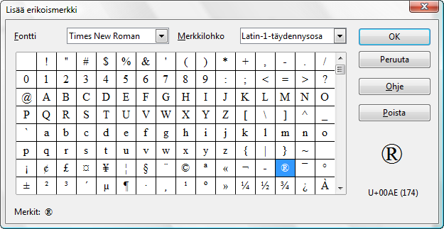 - 148 Merkintä saadaan tekstiin kirjoittamalla m2 ja painamalla F3. Toiminto voidaan perua painamalla Ctrl+Z.