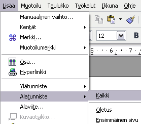 - 166 kautta: Sivunumero: Lisää Kentät Sivunumero Sivumäärä: Lisää Kentät Sivumäärä Päiväys: Lisää Kentät Päivämäärä (kiinteä päivämäärä) Tiedostonimi: Lisää Kentät Muu, napsauta välilehteä Asiakirja