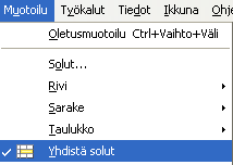 - 244 set, reunaviivoituksen ja taustavärin). Taulukon soluun voidaan kirjoittaa matemaattinen kaava, jossa on viittauksia taulukon toisiin soluihin ja Calc-ohjelman funktioihin.