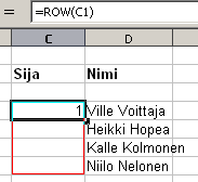 - 252 4.3.6. Miten saan rivinumerot taulukon riveille? Automaattinen täyttäminen on yksinkertaisin tapa rivinumeroiden tekemiseen.