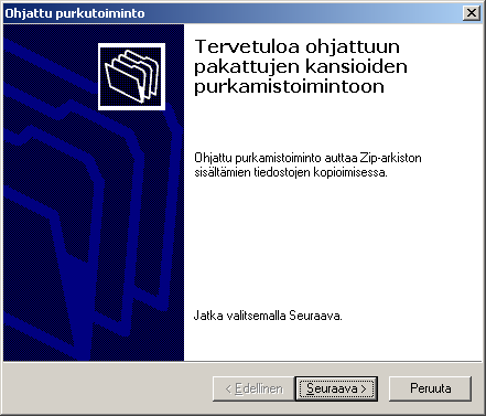 - 74 Voit käyttää ZIP-tiedoston aukipurkamiseen jotain erillisohjelmaa (WinZip, PowerArchiver tms.).