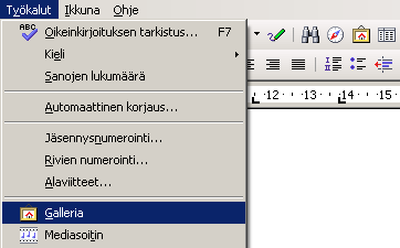 - 82 Edellä lisättiin Open Clip Art Libraryn kansio animals. Sama toimenpidesarja (Uusi teema jne) kannattaa toistaa kaikille 22 kansiolle.