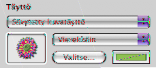 5 Jos valitset vaihtoehdon Sävytetty kuvatäyttö, osoita värivalitsinta (Valitse-painikkeen oikealla puolella) valitaksesi värin.