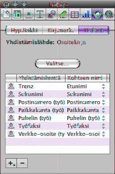 Kun sinun on muokattava yhdistämiskenttää tai luotava uusia yhdistämiskenttiä, käytä Linkkiasetusten Yhdistä-osiota. Yhdistämiskentän luominen: 1 Avaa Pages-dokumentti.