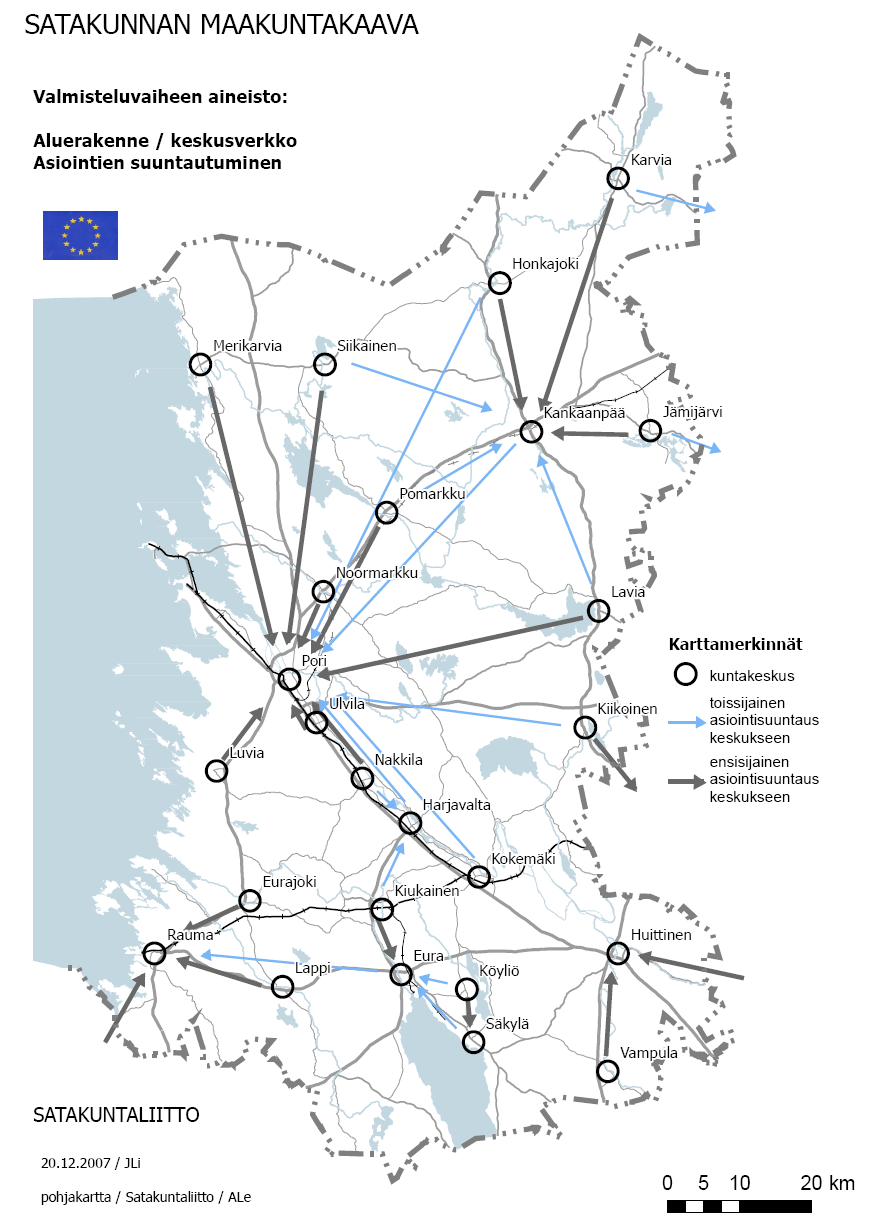 Kuva 15 Asiointien suuntautuminen