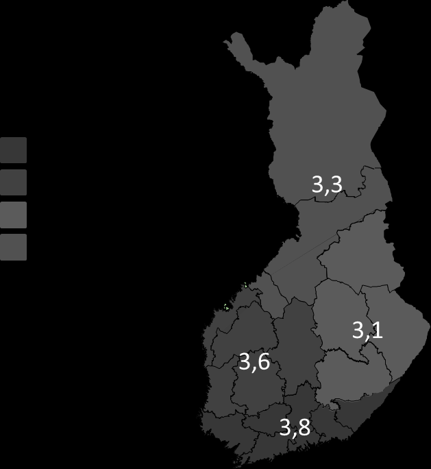 18 Logistiikkaselvityksissä on vuodesta 2006 saakka kysytty yritysten toimintaedellytyksiä sijaintipaikkakunnallaan viideltä osa-alueelta: 1) yleisesti liiketoiminnan kannalta; 2) logistiikan