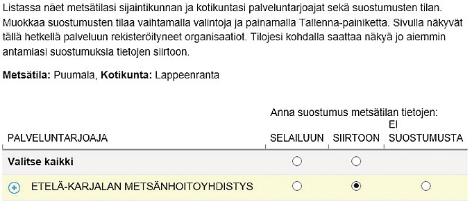 Käy katsomassa, onko sinun tilasi metsävaratiedot jo saatavilla. Metsään.fi - palvelu Metsään.