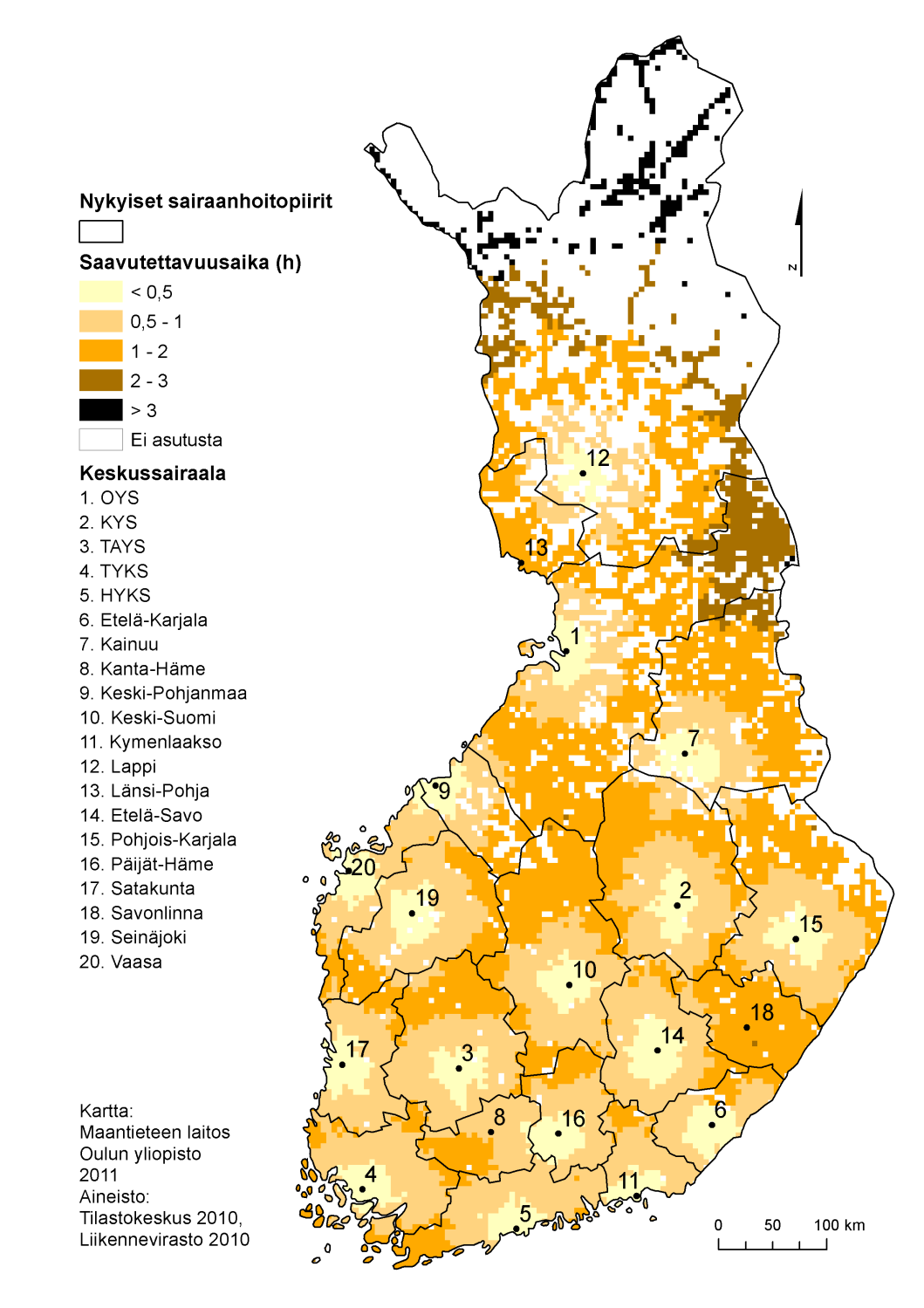 Sosiaali- ja terveysministeriön asetusluonnosta laativan työryhmän mukaan koko maassa olisi nykyisen 20