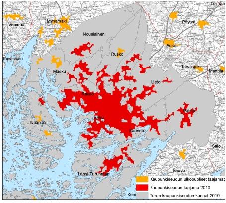 Yhdyskuntarakenteen taajamakehityksen ja mitoituspohjaisten seurantamuuttujien