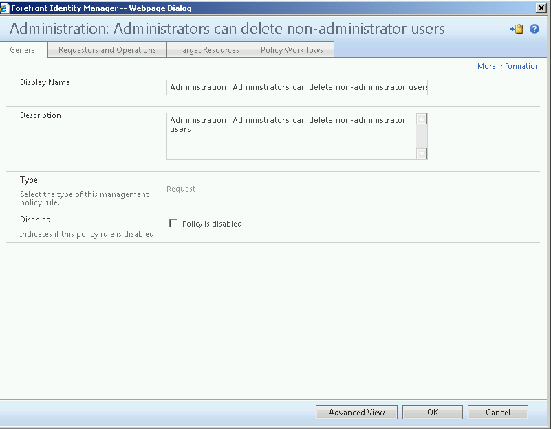 LIITE1 10(41) Management Policy Rules (MPR) MPR määrittelee tapahtuman ja siihen kuuluvat oikeudet ja työnkulut (workflows).