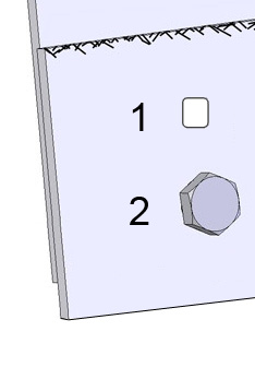 Aluksi terä on kuvan 2 mukaisessa asennossa, kun se kuluu se siirretään alemmas ja kiinnitetään reiästä 2 (kuva 3).