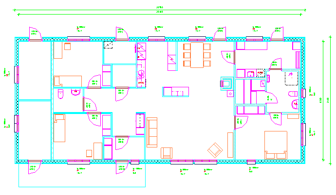 Määrälaskennan pohjakuva Liite 1 4 (5) Matalaenergiatalo, SPU-eristys. Kuvan perusteella kerrosalaksi on saatu 189,1 m2 huoneistoalan pysyessä 171,5 m2. Seinien viemä pinta-ala on 17,6 m2.