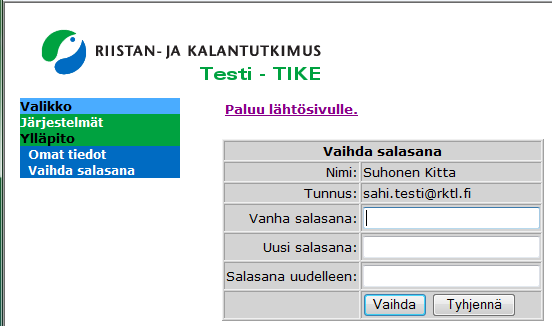 KÄYTTÖOHJE 15 (15) 14 OMIEN TIETOJEN PÄIVITTÄMINEN Omien tietojen ajantasaisuus on tärkeää. Voit päivittää itse omia tietojasi, kuten sähköpostiosoitteen ja puhelinnumeron.