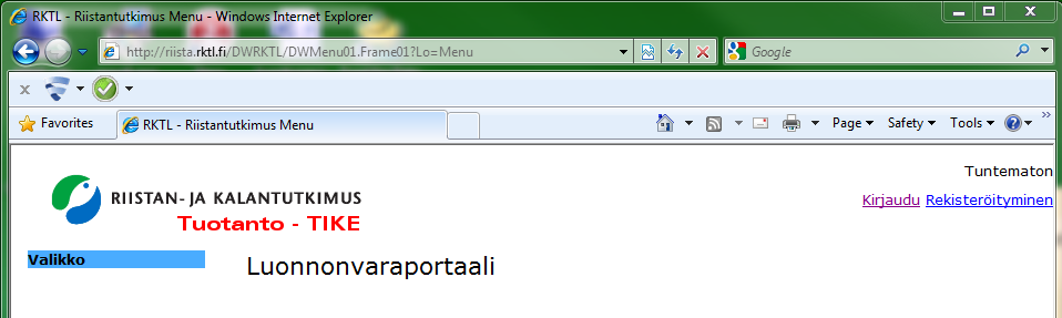 KÄYTTÖOHJE 3 (15) 1 YLEISTÄ Sähköinen hirvihavaintokortti on internet-pohjainen ohjelma. Voit käyttää ohjelmaa useilla eri internet-selaimilla, kuten Internet Explorerilla ja Mozilla Firefoxilla.