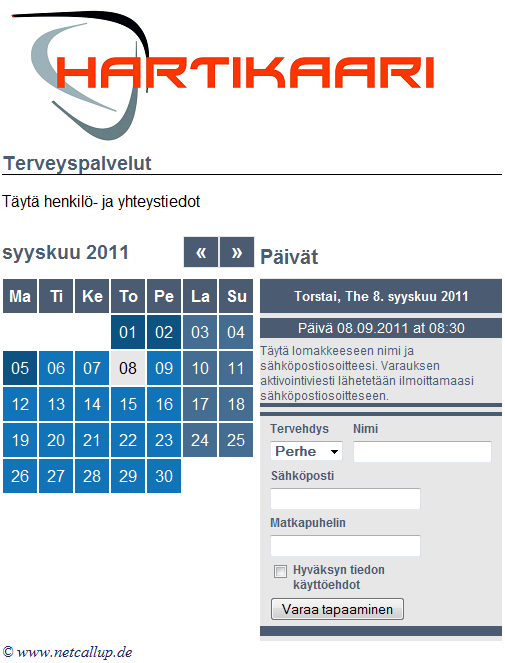 Asiakaskalenteri
