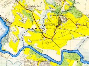 Kartanoalue rajautuu pohjoisessa Harvialantiehen etelässä Helsinki-Hämeenlinna rautatiehen ja lännessä Pikkujokeen.