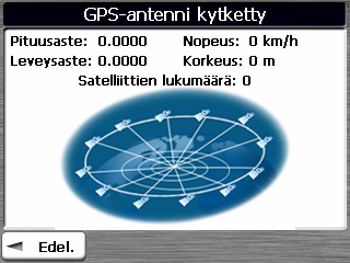 Kuva 29 - Quick Nav -sijainnin määrittäminen 5.3 GPS-asetukset Destinator Navigates määrittää sijaintisi GPS-vastaanottimen mukaan.