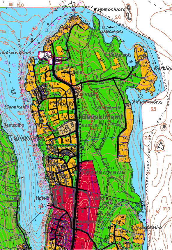 FCG Suunnittelu ja tekniikka Oy Kaavaselostus 8 (10) Yleiskaava Alueella on voimassa kaupungin valtuuston 1.4.2003 hyväksymä Tahkovuoren osayleiskaava.