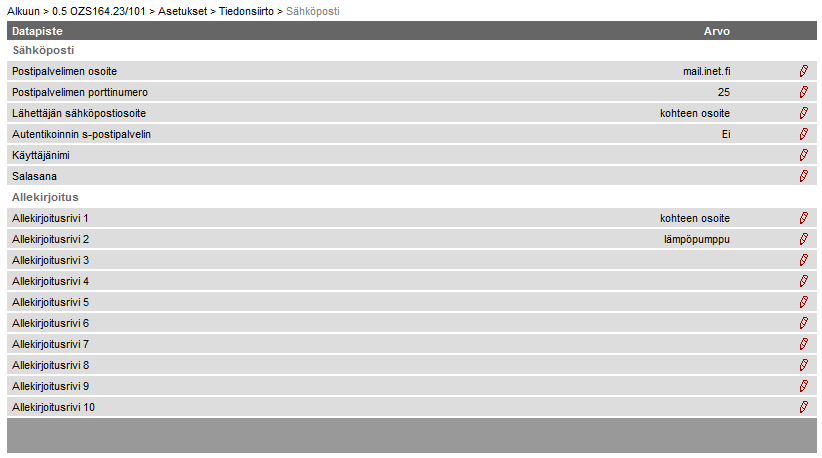 Sähköpostiasetukset - esimerkkinä Sonera mobiilisähköposti Tarkista oman liittymäksi asetukset palveluntarjoajan ohjeista. A) Soneran lähtevän postin palvelimen osoite on mail.inet.fi.