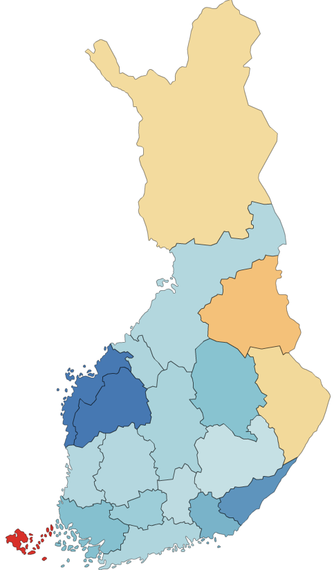 ALUSTAVAT TIEDOT VASTAAJISTA ALUEITTAIN VASTAAJIA OPISKELIJOITA (2013) Yhteensä 16 % 20 840 129 214 Lappi 5 % 277 5 889 Kainuu 3 % 55 1 725 Pohjois-Pohjanmaa 13 % 1 632 12 162 Keski-Pohjanmaa 14 %