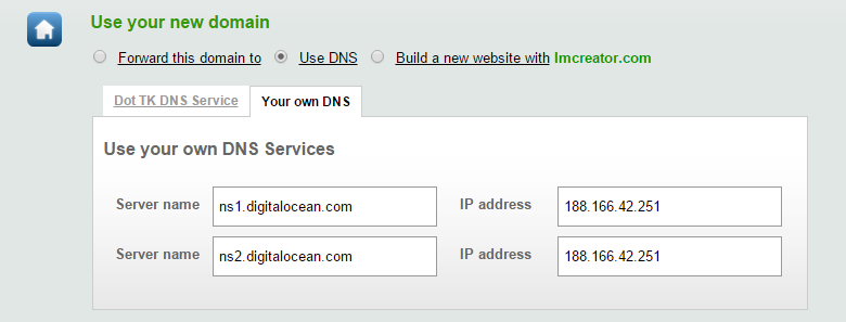 6 DNS-osoite Jotta sivustolle on helppo päästä, on sille oltava nimi eli DNS-osoite. Tässä kappaleessa rekisteröimme ja määritämme sivustolle osoitteen opinnaytetyo.tk.