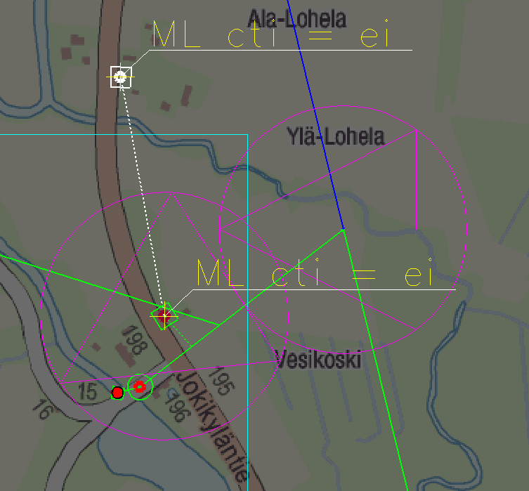 Sitä seuraavalla huomautusrivillä muistutetaan ja pyydetään varmistamaan, että käyttöön otettavassa verkossa ei ole työmaadoituksia kiinni ja kaikki erottimet ovat auki.