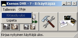 Luku 1 Tallentimen käyttöliittymä 1.1 Pääikkuna Pääikkuna on tallenninohjelmiston keskeinen osa, ja on avoinna aina. Normaalisti tallennus alkaa käynnistyksen jälkeen heti kun pääikkuna on avautunut.