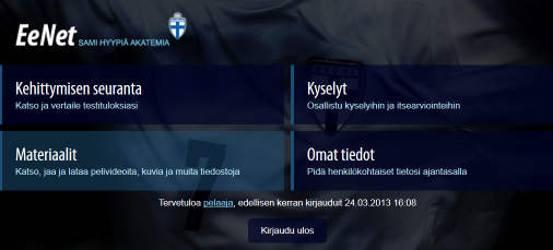 3. Harjoituspäiväkirjan täyttäminen Täytä harjoituspäiväkirjaa EeNettiin vähintään 3:n viikon ajan ennen SHA tapahtumaa.