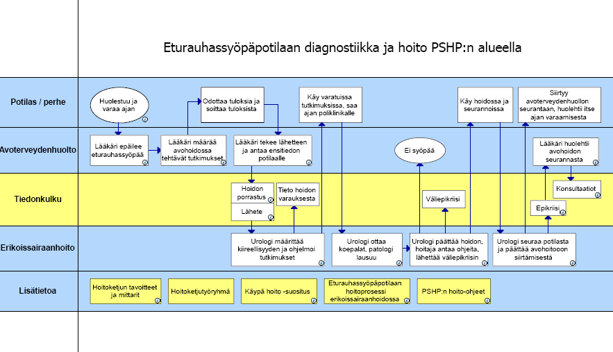 Hoitoketjut yhdistetään esh:n prosesseihin ja