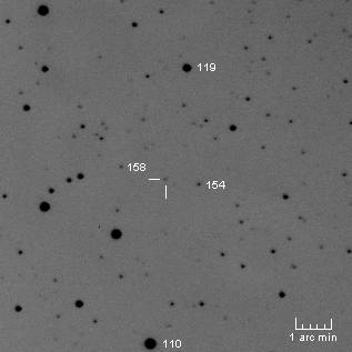 Lokakuun 13 päivä kohde oli ollut himmeämpi kuin 14.5 M un f iltered magnitudia. Marraskuun 6 päivä kohteen raportoitiin olevan jo 13.0 M un f iltered magnitudia.