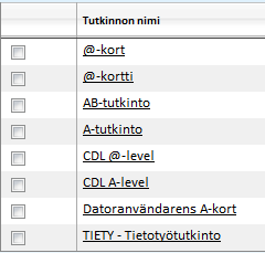 Opiskelijan ohje 6 (9) Kun haluamasi oppilaitos näkyy listalla, napsauta sen nimeä. Oppilaitos näkyy tällöin omissa tiedoissasi.