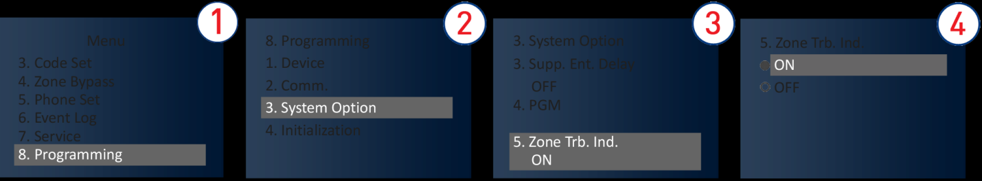 10.2 Zone Bypass Zone Bypass eli alueen ohittaminen, tarkoittaa että hälytysjärjestelmä ei hälytä vaikka kyseisellä alueella asennettu ilmaisin laukaisee.