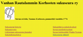 Sisällys Puheenjohtajan palsta 3 Sihteerin terveiset 3 Tervetuloa sukukokoukseen 4 Kunnanjohtajan tervehdys 6 Tervetuloa Törmälään 6 Korhosten kivi 7 Otto Kustaanpoika Korhonen kartanonomistajana 8