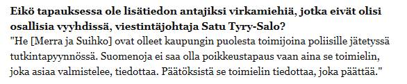 Kriisiviestintää hoidetaan tiiviissä yhteydessä johtamiseen Liikunta- ja nuorisopalvelujen johtaja Toimialajohtaja Kaupunginjohtaja Viestintäpäällikkö Viestintäjohtaja Viestintäpäällikkö