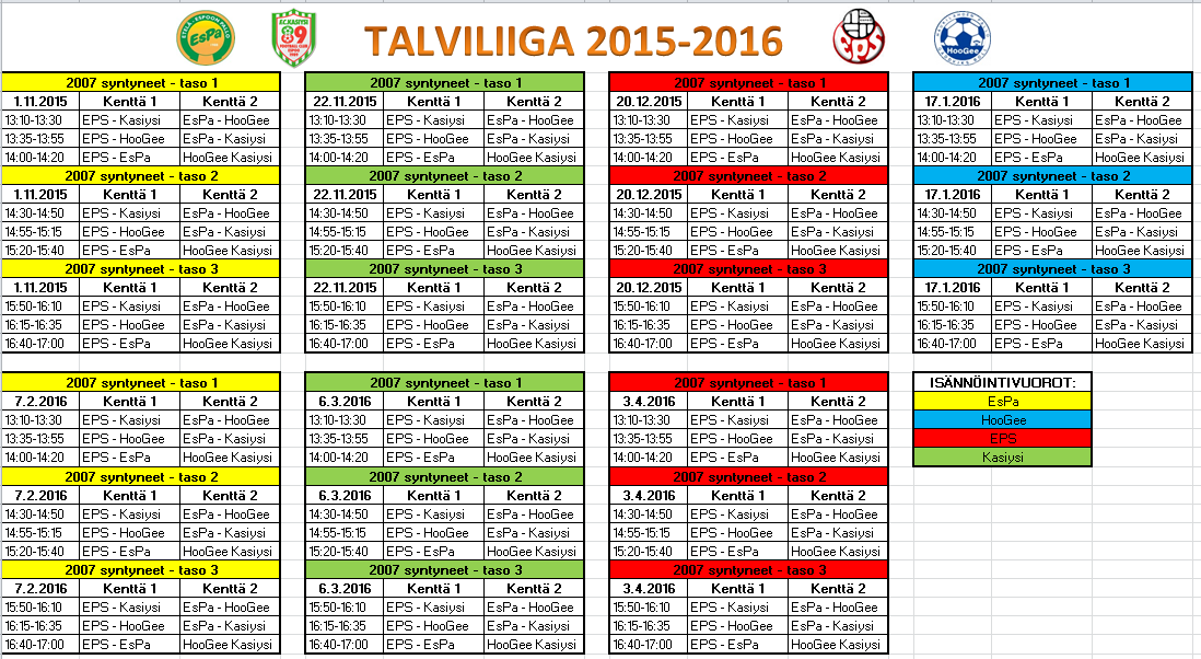 Espoon Talviliiga 2015-2016 21