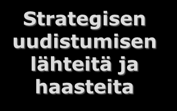 Strategiatyössä on keskeistä yrittää hahmottaa muutosvoimien, murrosten, epäjatkuvuuksien, ajureiden ja toiminta-alustojen logiikkaa Digitalisoituminen