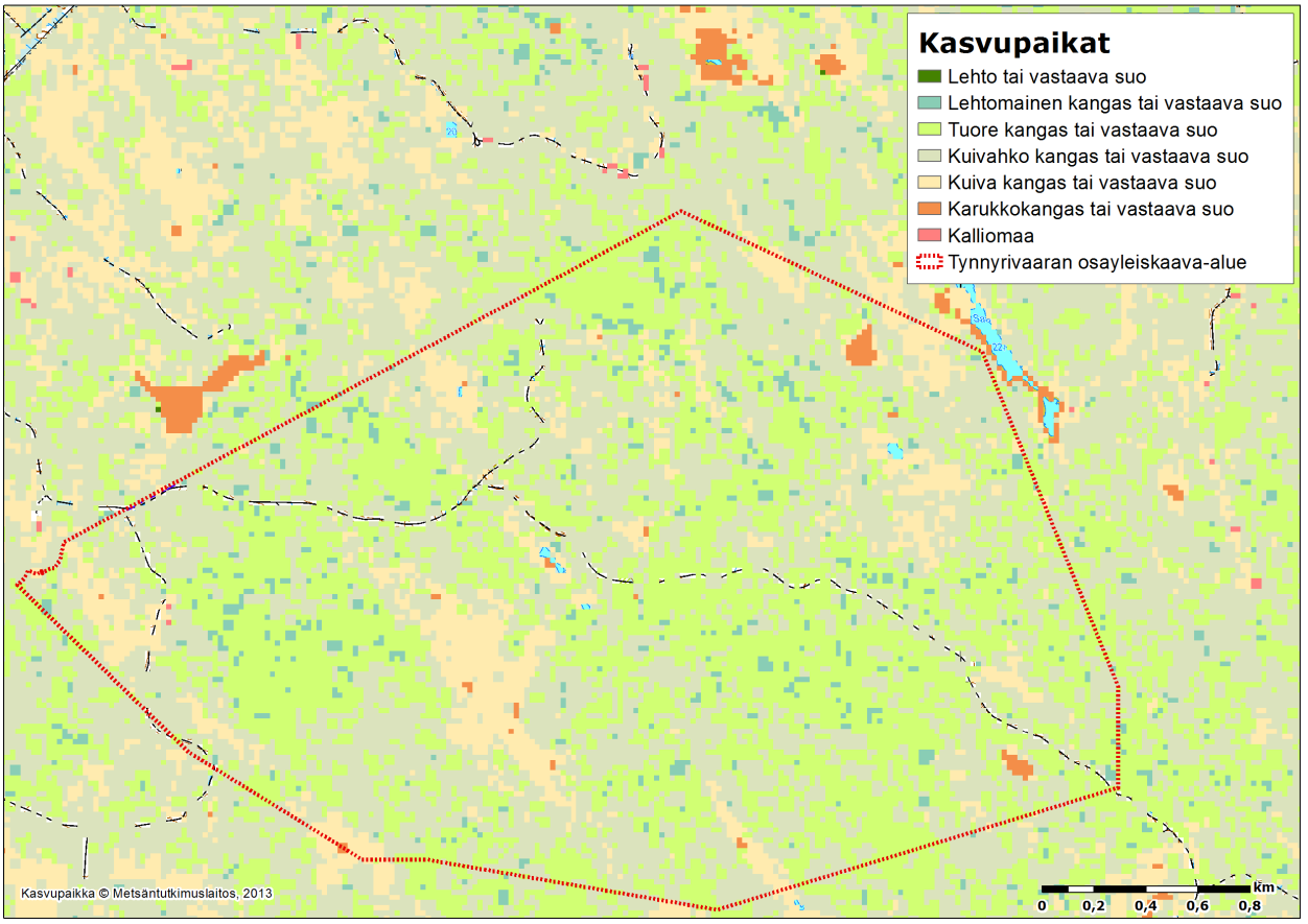 FCG SUUNNITTELU JA TEKNIIKKA OY Kaavaselostus 17 (83) metsiköt ovat käsiteltyjä ja harvennettuja. Vanhaa luonnontilaista tai sen kaltaista metsää ei alueella ole. Lahopuustoa on niukasti.