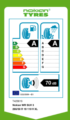 ovat EU-rengasmerkinnän parhaat eli A-luokassa Huippumoderni Nokian WR SUV 3 (koko 265/50 R19 V) on suunnattu Keski-Euroopan markkinoille Aito SUV-talvirengas soveltuu