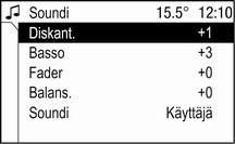 Johdanto 103 Äänitiedot Seuraavien äänitietojen näyttö. Nykyisen aseman muistipaikka.