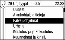 112 Radio RDS-toiminnon kytkeminen päälle/pois Jos kytket RDS:n päälle, RDS-toiminnot otetaan käyttöön, ja automaattinen asemahaku etsii vain RDS-asemia.