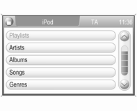 34 USB-liitäntä ipod-laitteelle tallennetun äänidatan toisto alkaa. USB-liitännän kautta liitettyä ipodia käytetään pääosin samalla tavalla kuin MP3/WMA-audio-CD-levyjä 3 27.