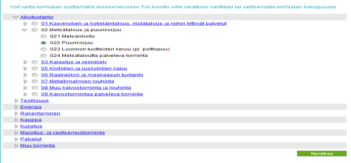 Toimialatiedot (Toimiala-analyysi) Antaa hyvän kuvan yrityksen taloudellisesta toimintaympäristöstä. Palvelu tarjoaa nopean ja luotettavan riskikartoituksen kiinnostavasta toimialasta. 1.